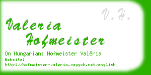 valeria hofmeister business card