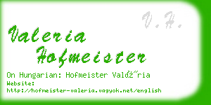 valeria hofmeister business card